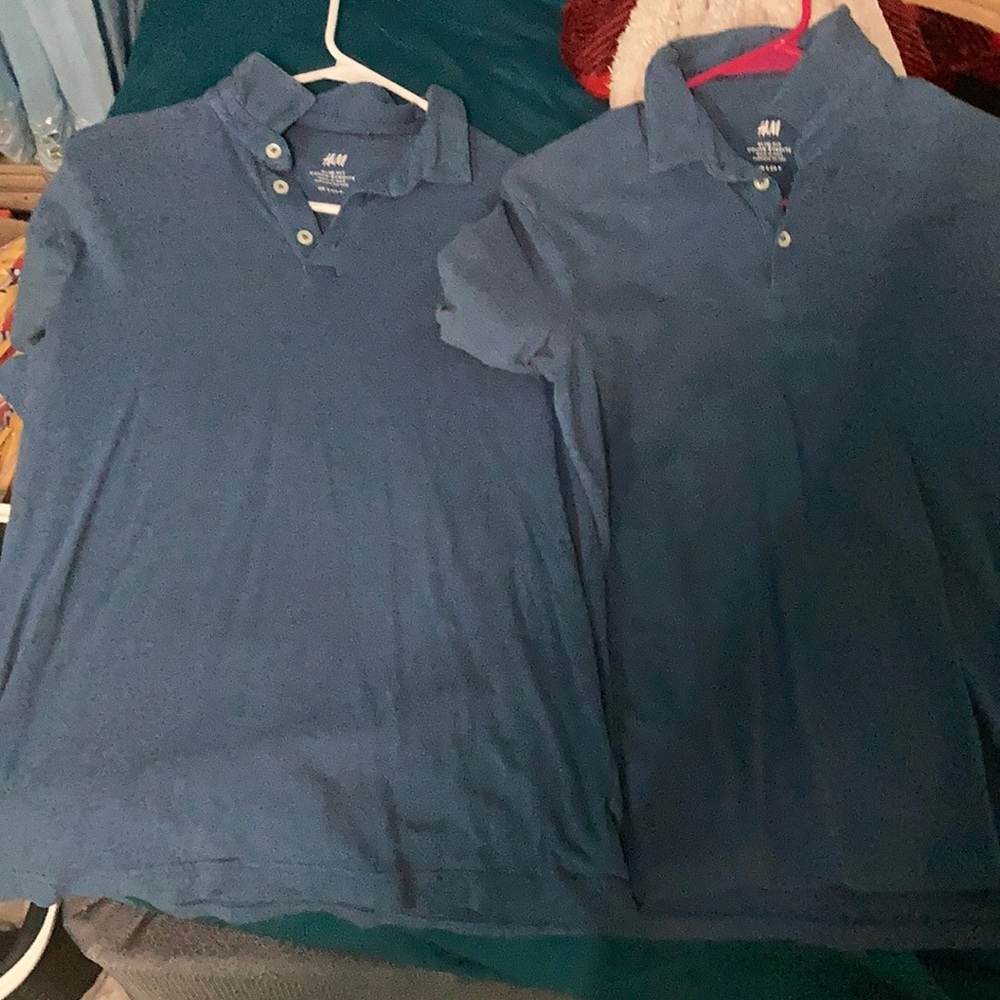2 H&M shirts with collar slim fit